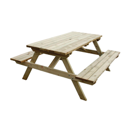 Picknickbank aus Holz für bis zu 6 Personen