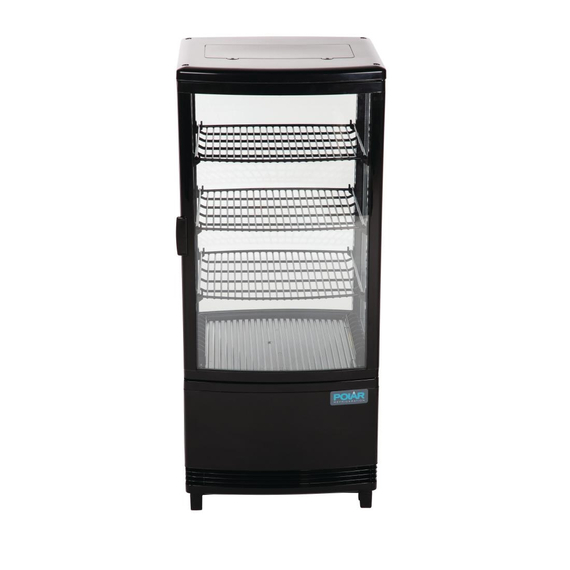 Polar C-Serie Energieeffizienter Kühlschrank mit gebogener Tür Schwarz 86Ltr, Bild 3