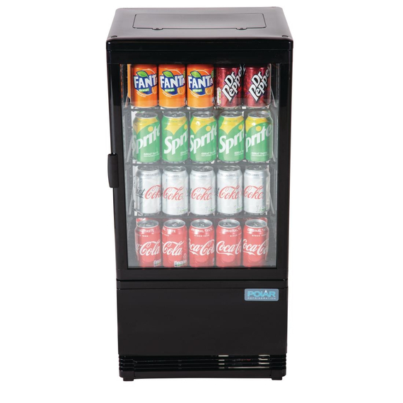 Polar C-Serie Energieeffizienter Display-Kühlschrank Schwarz 68Ltr, Bild 9