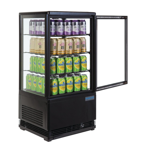 Polar C-Serie Energieeffizienter Display-Kühlschrank Schwarz 68Ltr, Bild 2