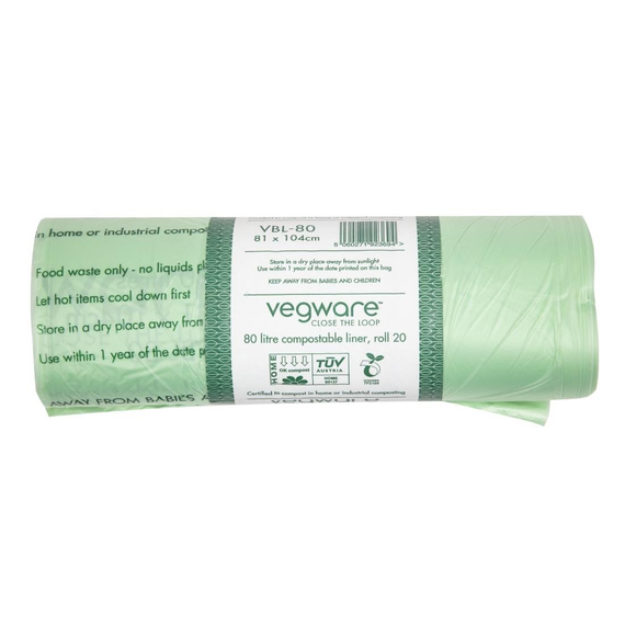 Vegware Biobag kompostierbare Müllsäcke 80L (240 Stück)