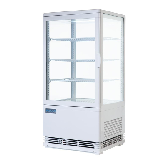 Polar C-Series Energiesparender Kühlschrank mit Gebogener Tür Weiß 86Ltr, Bild 2