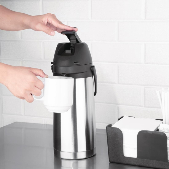 Nisbets Essentials Airpot mit Hebelmechanismus und Doppelwand 1,9Ltr, Bild 4