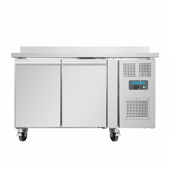 Polar Serie U 2-türiger Edelstahlgefrierschrank mit Spritzschutz 282Ltr