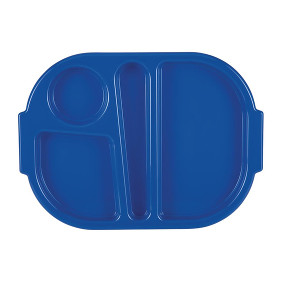 Olympia Kristallon Kleines Menü Tablett aus Polycarbonat für Lebensmittel Blau 322mm (10 Stück), Bild 3