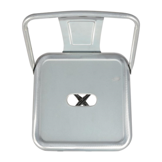 Bolero Bistro Hochhocker aus verzinktem Stahl mit Rückenlehne (4 Stück), Bild 6