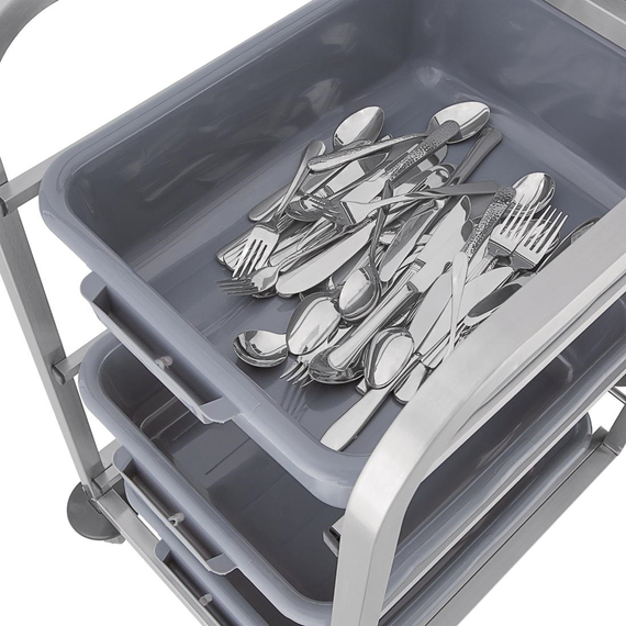 Vogue Abräumwagen aus Edelstahl 90x82x44cm, Bild 4