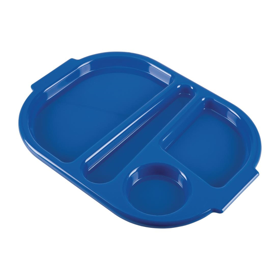 Olympia Kristallon Kleines Menü Tablett aus Polycarbonat für Lebensmittel Blau 322mm (10 Stück), Bild 5