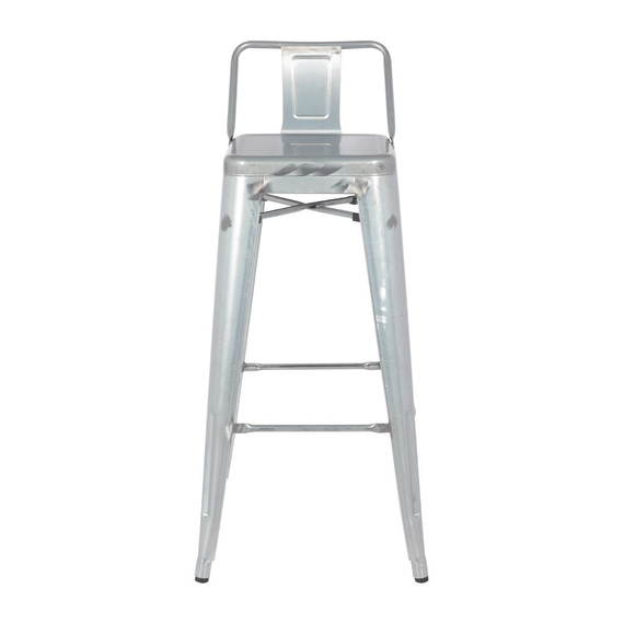 Bolero Bistro Hochhocker aus verzinktem Stahl mit Rückenlehne (4 Stück), Bild 5