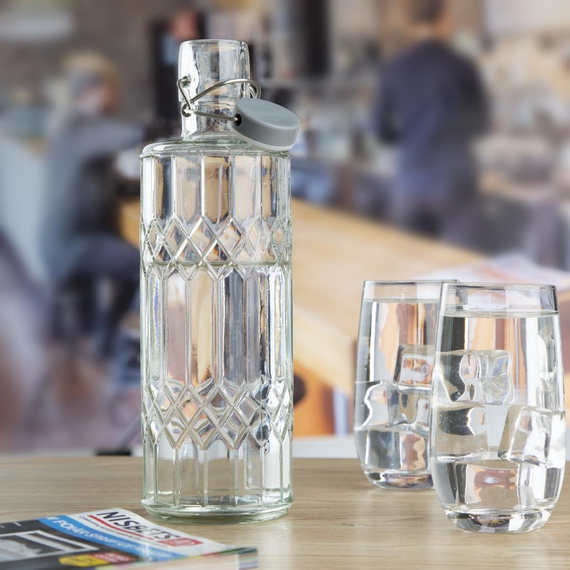 Olympia geo Glaswasserflasche mit Stöpsel 1 Liter (6 Stück), Bild 5