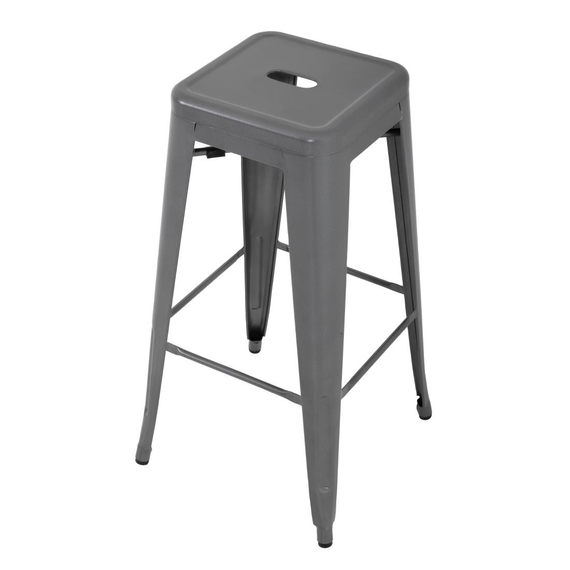Bolero Bistro Stahlhocker Gun Metal Grey (4 Stück), Bild 6