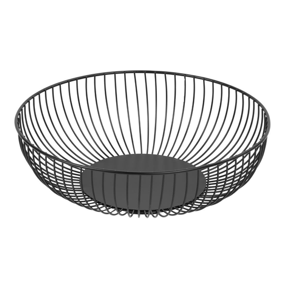 Olympia Wire Food Display Bowl Rund Schwarz 285x85mm