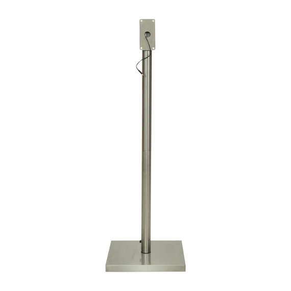 Securit Menükartenhalter mit weißen LEDs aus Teakholz 4xA4 mit Pfosten und Sockel, Bild 3