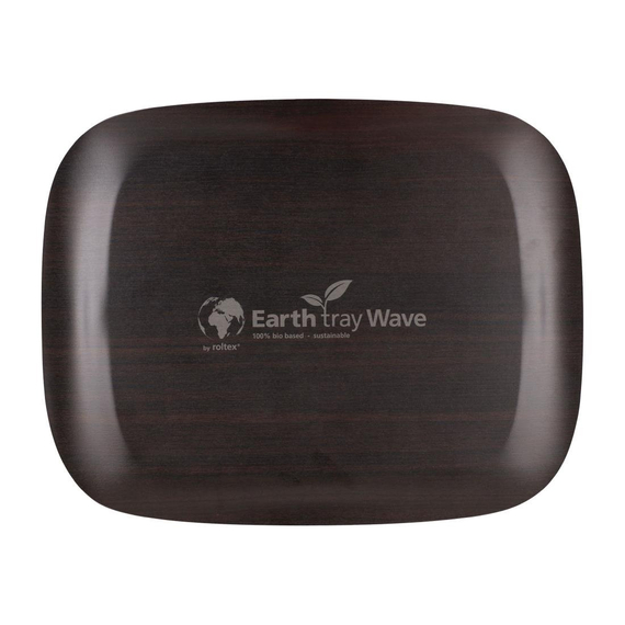 Roltex Wave Serviertablett dunkles Holz 46 x 36cm