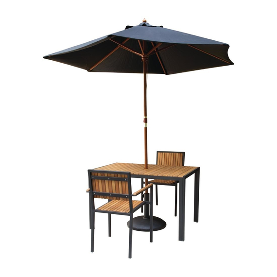 Bolero Stahl- und Akazienholzstühle mit Armlehnen (4 Stück), Bild 2