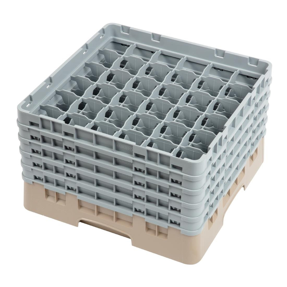 Cambro Gläserspülkorb beige mit 36 Fächern max Glashöhe 25,7cm, Bild 2
