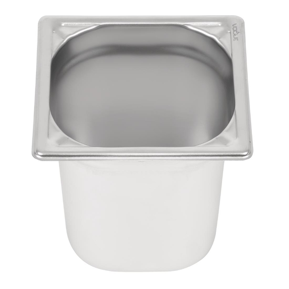 Vogue Strapazierfähiger GN-Behälter 1/6 Edelstahl 200mm, Bild 3
