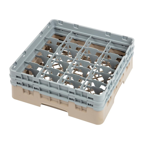Cambro Gläserspülkorb beige mit 16 Fächern max Glashöhe 13,3cm, Bild 2