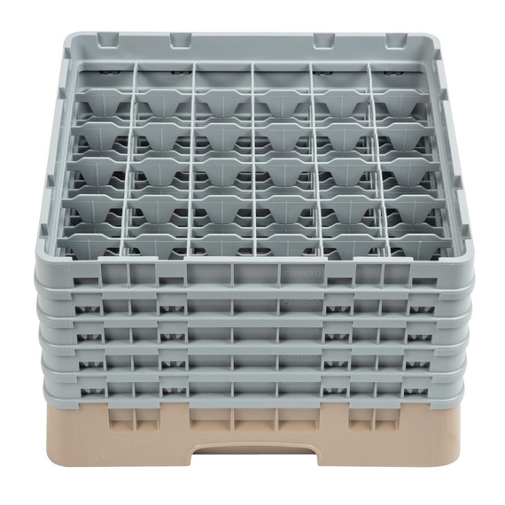 Cambro Gläserspülkorb beige mit 36 Fächern max Glashöhe 25,7cm
