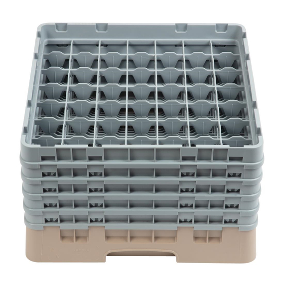 Cambro Gläserspülkorb beige mit 49 Fächern max Glashöhe 25,7cm
