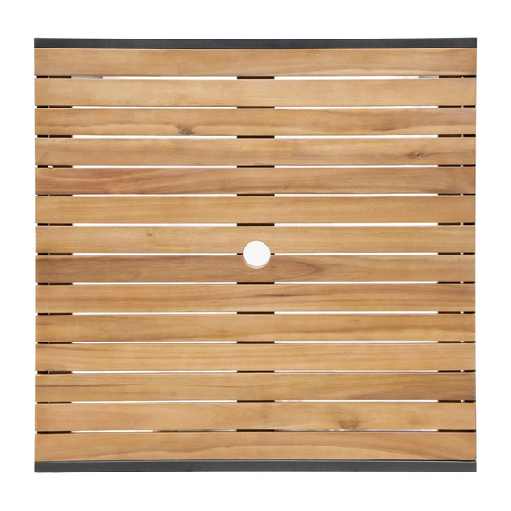 Bolero quadratischer Stahl- und Akazienholztisch 80cm, Bild 2