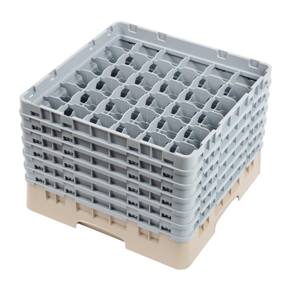 Cambro Gläserspülkorb beige mit 36 Fächern max Glashöhe 29,8cm, Bild 2