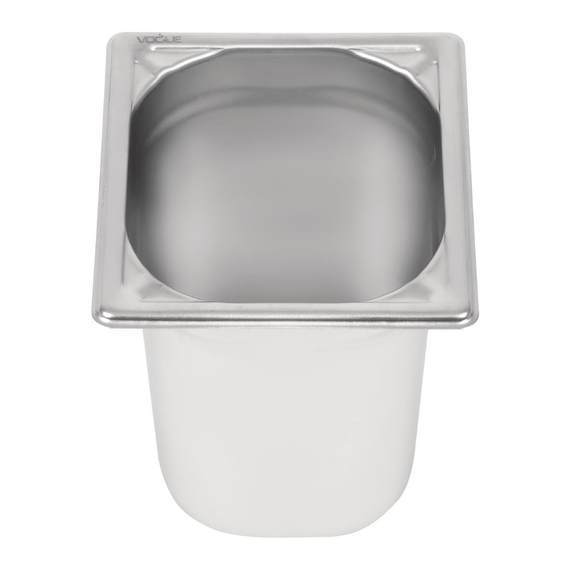 Vogue Strapazierfähiger GN-Behälter 1/6 Edelstahl 200mm