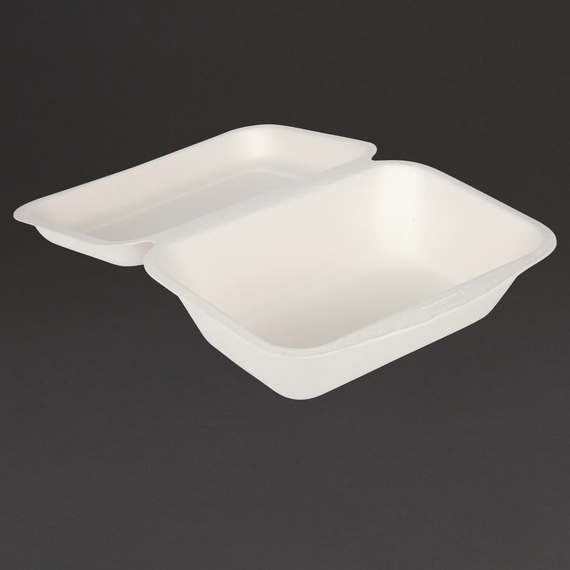 Fiesta Compostable kompostierbare Zuckerrohr Klappdeckelbehälter 18,2cm (250 Stück), Bild 6