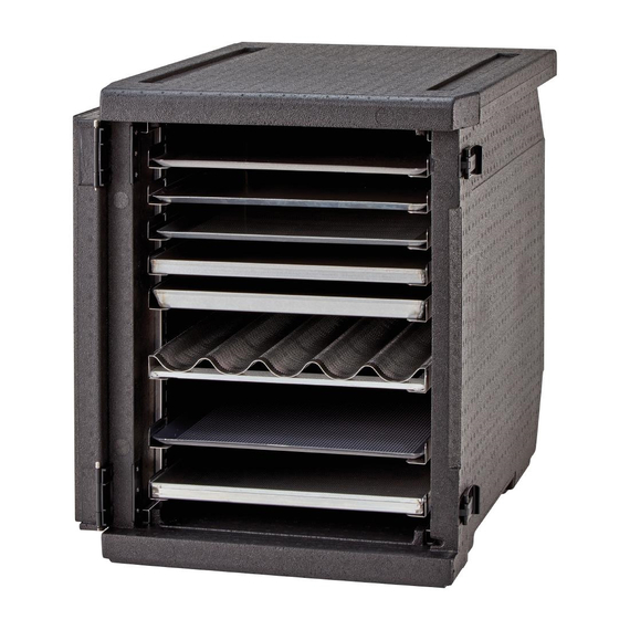 Cambro isolierter Frontlader Lebensmitteltransportbehälter 155L mit verstellbaren Schienen, Bild 7