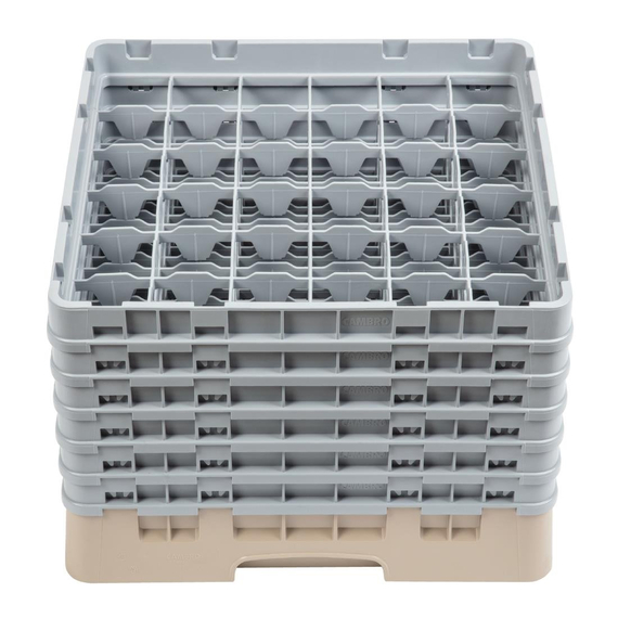Cambro Gläserspülkorb beige mit 36 Fächern max Glashöhe 29,8cm