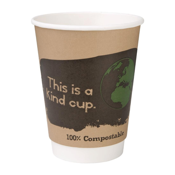 Fiesta Compostable Kompostierbare Heißgetränkebecher doppelwandig 35,5cl (500 Stück), Bild 4