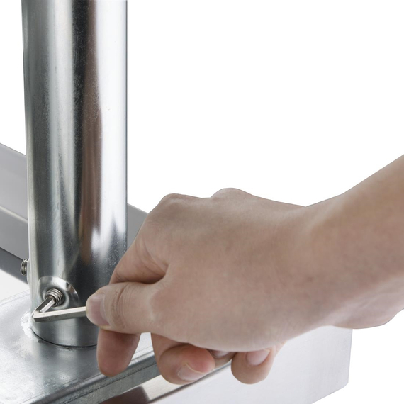 Vogue Edelstahlspüle Doppelwaschbecken Abtropffläche links 150x60cm, Bild 5