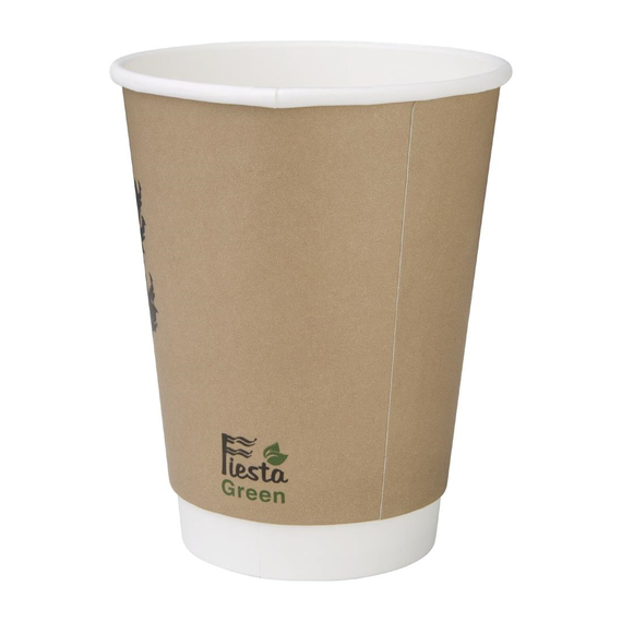 Fiesta Compostable Kompostierbare Heißgetränkebecher doppelwandig 35,5cl (500 Stück), Bild 7