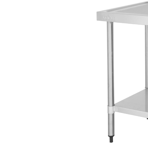 Vogue Edelstahlspüle Doppelwaschbecken Abtropffläche links 150x60cm, Bild 2