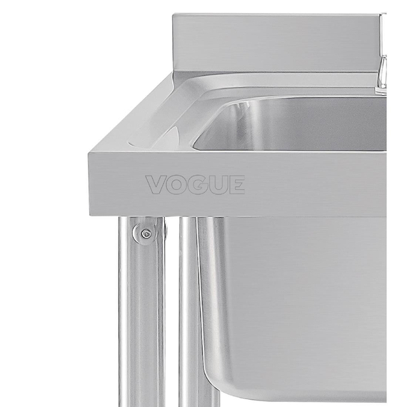 Vogue Edelstahlspüle 1 Spüle rechts 100x60cm, Bild 5