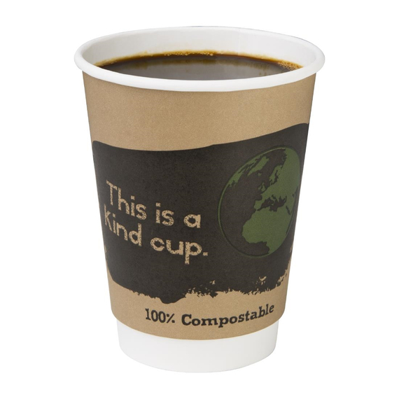 Fiesta Compostable Kompostierbare Heißgetränkebecher doppelwandig 35,5cl (500 Stück), Bild 10