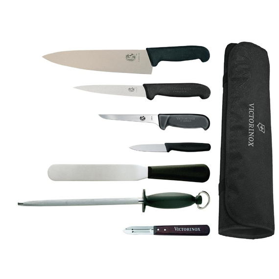 7-teiliges Messerset von Victorinox, Hygiplas und Vogue mit 21,5cm Kochmesser, Bild 5