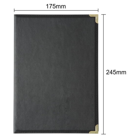 Olympia Speisekarte Kunstleder schwarz A5, Bild 3