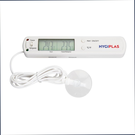 Hygiplas Thermometer mit Alarm für Kühlschränke und Gefriergeräte