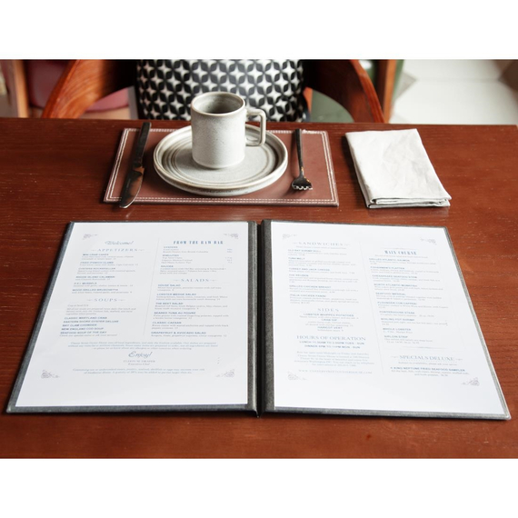 Olympia Speisekarte PVC schwarz A4, Bild 5