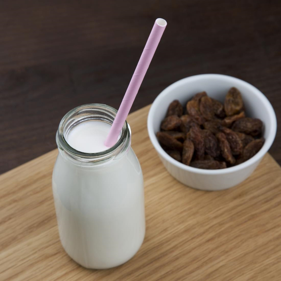 Fiesta Compostable kompostierbare Papierstrohhalme rosa (250 Stück), Bild 2