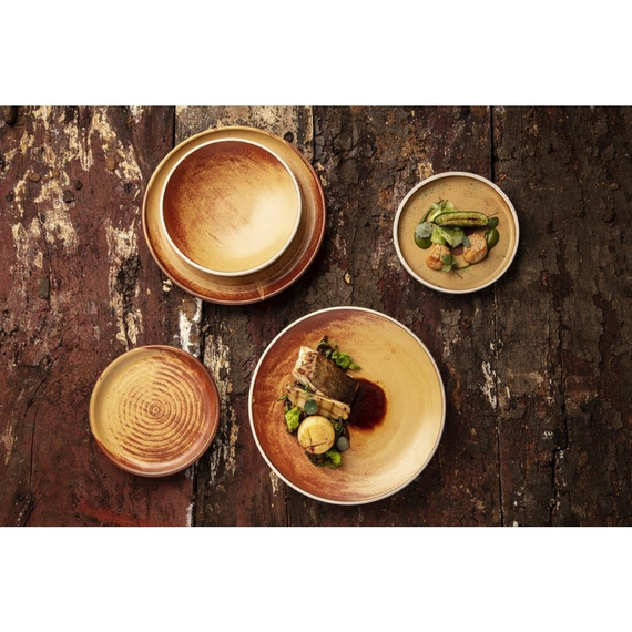 Olympia Canvas runder Teller mit schmalem Rand siena-rost 26,5cm (6 Stück), Bild 3