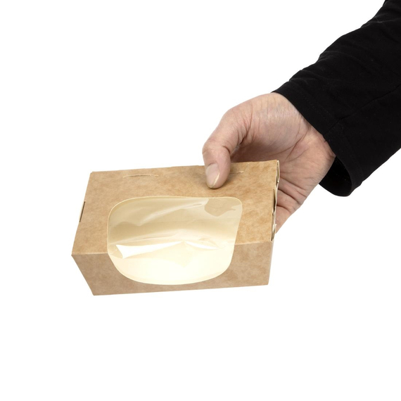 Colpac Zest Kompostierbare Salatboxen mit Sichtfenster 825ml (250 Stück), Bild 8