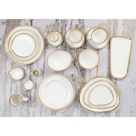 Olympia Kiln Cappuccinotassen Kreideweiß 34cl (6 Stück)