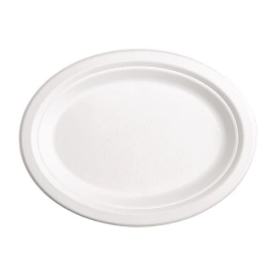 Fiesta Compostable kompostierbare Teller aus Bagasse oval 19,8cm (50 Stück), Bild 4
