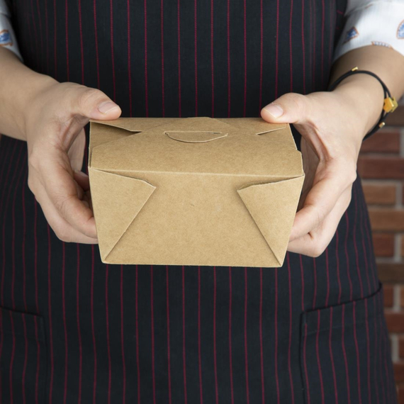 Fiesta Compostable Food Box zum Mitnehmen - 600ml (400 Stück), Bild 4