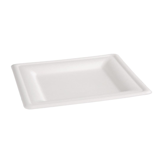 Fiesta Compostable kompostierbare Teller aus Bagasse quadratisch 15,9cm (50 Stück), Bild 5