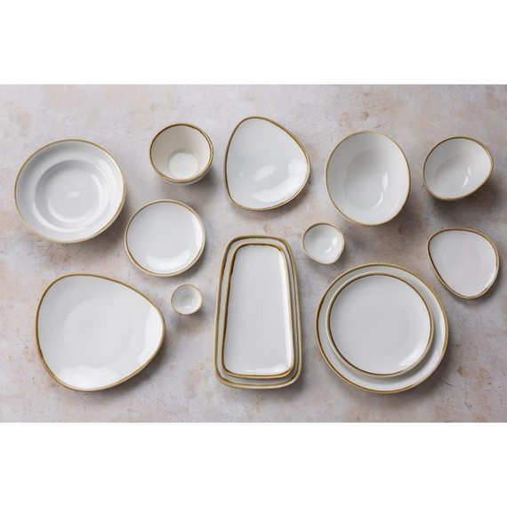 Olympia Kiln Pasta Schüssel Kreide 250mm 340ml (4 Stück)