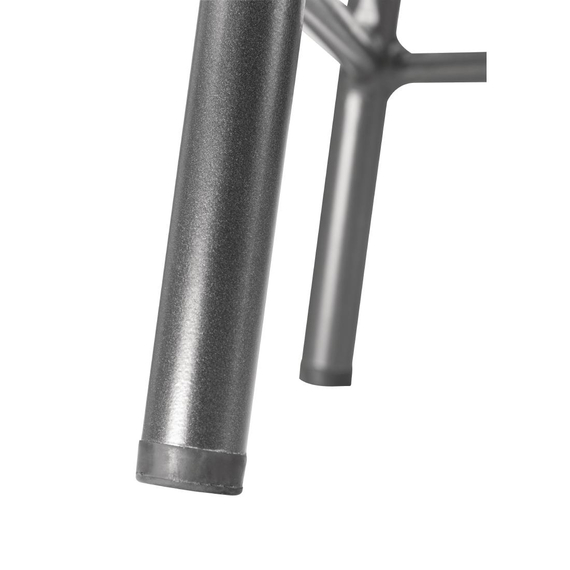 Bolero Cantina niedriger Hocker mit Holzsitz metallic grau (4 Stück), Bild 4