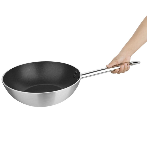 Vogue Platinum Plus Aluminium Wok mit Teflon Antihaftbeschichtung 300mm, Bild 5